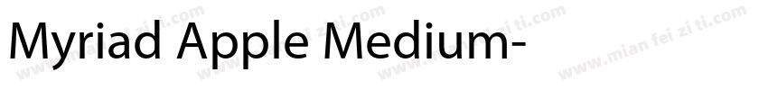 Myriad Apple Medium字体转换
